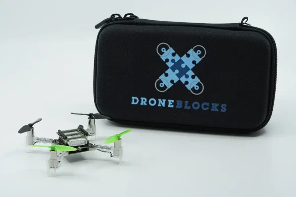 a small drone with a bag