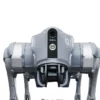 Front view of a Unitree robotic dog with advanced sensors and cameras